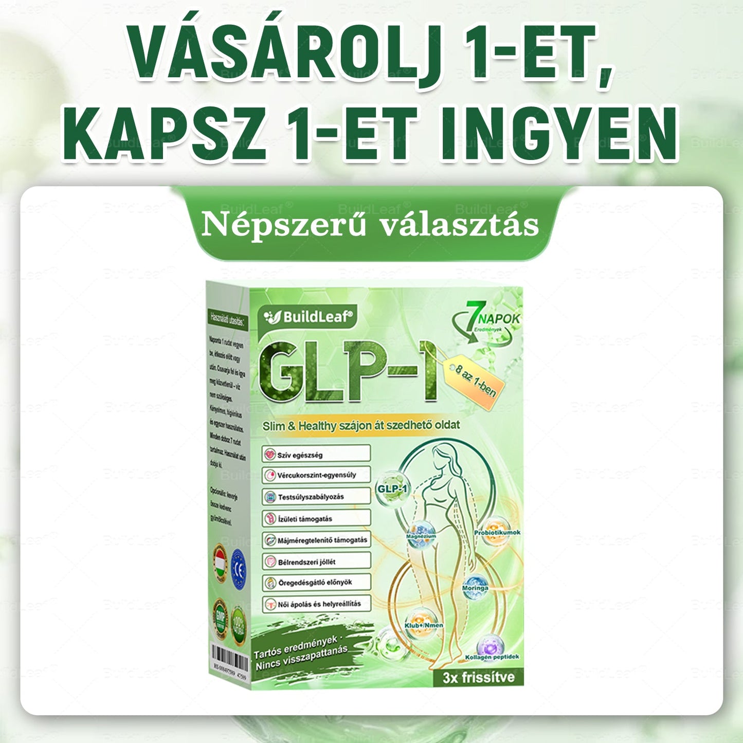 🌱 Vedd kezedbe az egészséged! Csak pár doboz elérhető! 💚 50% kedvezmény a készlet erejéig! 🏃‍♀️ Indítsd el a fogyásod most!